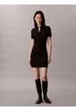 Vestido Negro Mini Tipo Saco Tejido Con 1/4 Cremallera Calvin Klein de Calvin Klein