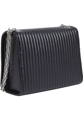 Bolso Negro Con Solapa Acolchado Calvin Klein