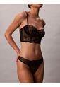 Tanga Negra - CK Black Floral Lace Calvin Klein de Calvin Klein