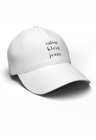 Gorra Blanca De Algodón Con Logotipo Calvin Klein Calvin Klein