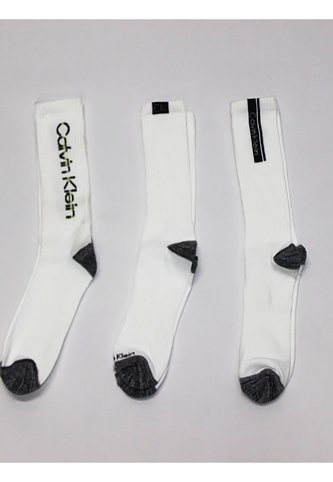 Paquete De 3 Medias De Microfibra Con Logo Hombre Blanco Calvin Klein