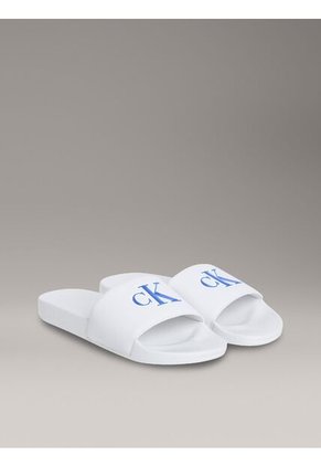 Sandalias Gris Con Logo Calvin Klein