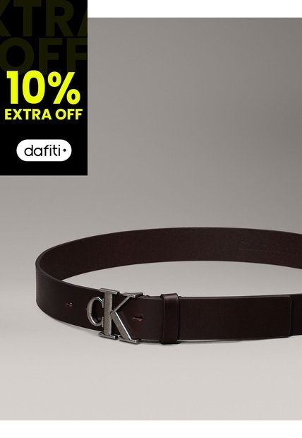 Cinturón Marrón De Cuero Calvin Klein