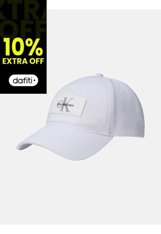 Gorra Blanca De Algodón Con Parche Calvin Klein Calvin Klein