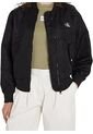 Chaqueta Negra Bomber Holgada De Satén Calvin Klein de Calvin Klein