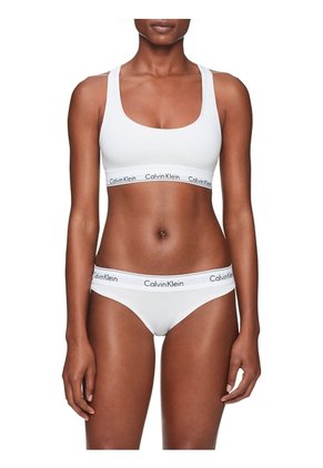 Pantie Clásica De Algodón Blanco Calvin Klein