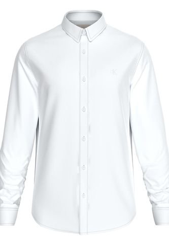 Camisa Blanca Slim Con Mini Monograma Calvin Klein Calvin Klein