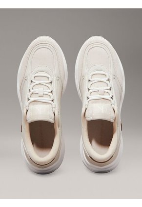 Tenis Beige De Cuero Sintético Calvin Klein