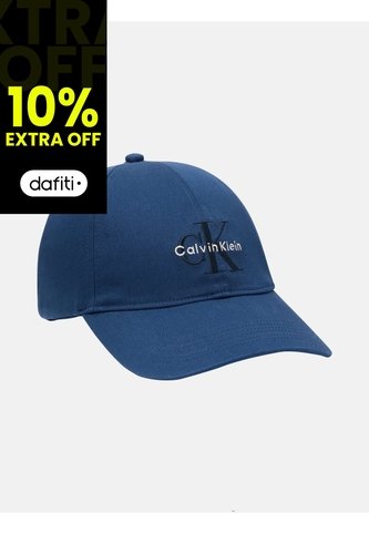 Gorra Azul Con Monograma Bordado Calvin Klein Calvin Klein