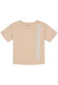 Camiseta Con Cuello Redondo Niña Beige Calvin Klein de Calvin Klein