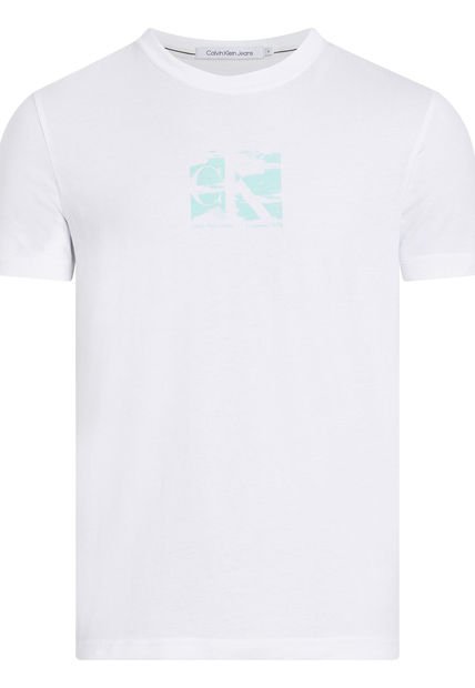 Camiseta Blanca Slim De Algodón Calvin Klein