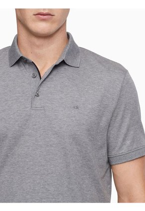 Polos Hombre Gris Solid Liq Touch Polo Gris Calvin Klein