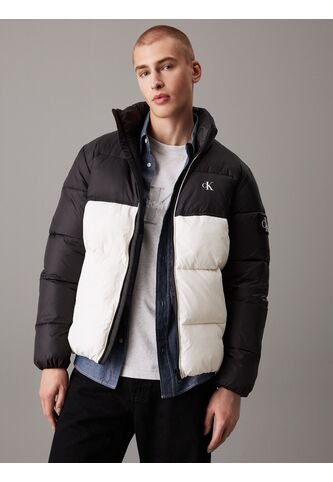 Chaqueta Blanca Acolchada Con Insignia Calvin Klein Calvin Klein