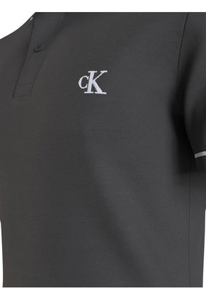 Camisa Tipo Polo Slim Gris Calvin Klein