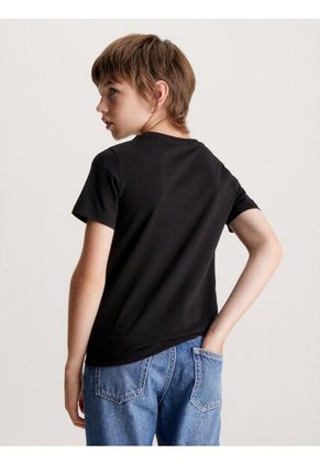 Camiseta Niño Negra Unisex Con Logo Calvin Klein