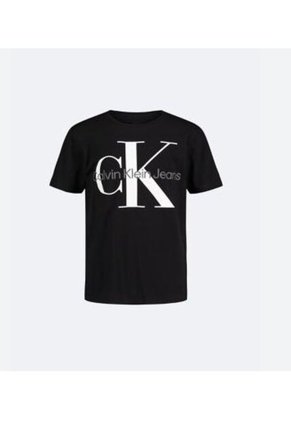 Camiseta Niño Negra Unisex Con Logo Calvin Klein