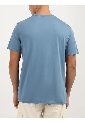 Camiseta Azul Solid Liquid Con Logo Calvin Klein