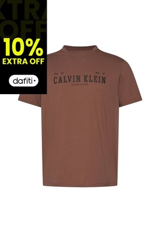 Camiseta Rosa Con Estampado Gráfico De Logo Calvin Klein Calvin Klein