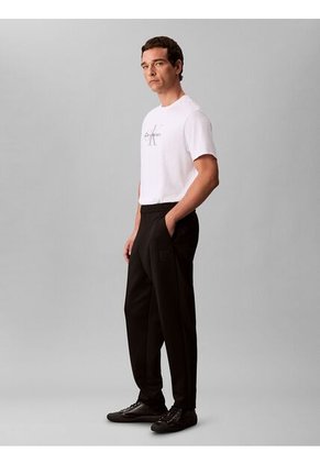 Pantalón Negro De Tejido Grueso De Punto Liso Con Cintura Elástica Calvin Klein