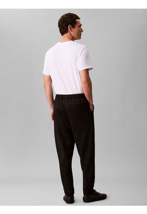 Pantalón Negro De Tejido Grueso De Punto Liso Con Cintura Elástica Calvin Klein