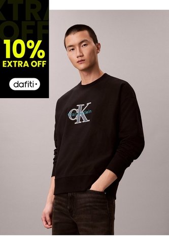 Saco Negro Con Monologo Estampado Calvin Klein Calvin Klein