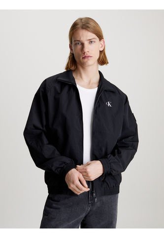 Chaqueta Negra De Nailon Estructurado Calvin Klein Calvin Klein