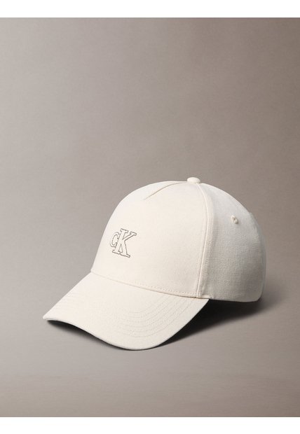 Gorra Negra De Lona Con Monograma Calvin Klein
