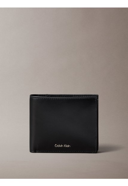 Billetera Negra Con Monedero Calvin Klein