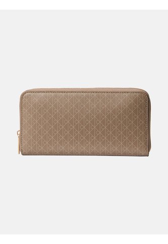 Billetera Beige Larga Con Estampado De Emblema Calvin Klein Calvin Klein