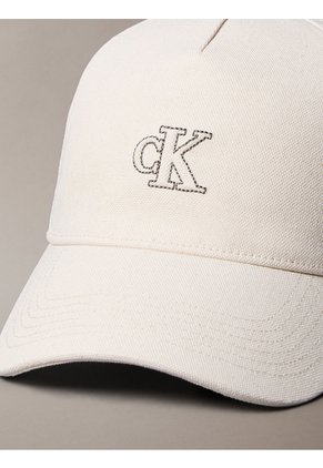 Gorra Negra De Lona Con Monograma Calvin Klein