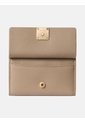Tarjetero Beige De Cuero Texturizado Con Emblema Calvin Klein de Calvin Klein