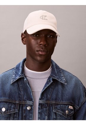 Gorra Negra De Lona Con Monograma Calvin Klein