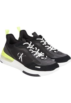 Tenis Deportivas Con Logo Hombre Negro