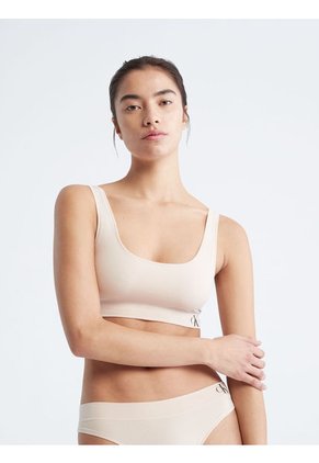 Top Beige Con Logo Para Mujer Calvin Klein