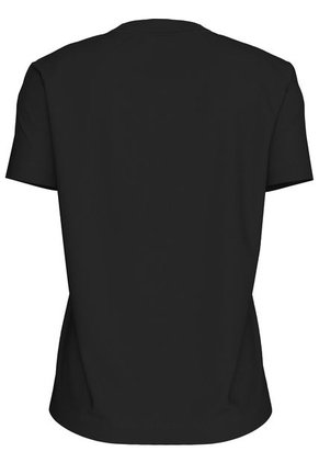 Camiseta Negra Regular Con Monograma Brillante Calvin Klein