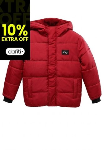 Chaqueta Roja Para Niño / Rompe Viento Acolchada Ligera Calvin Klein Calvin Klein