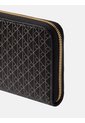 Billetera Negra Larga Con Estampado De Emblema Calvin Klein de Calvin Klein
