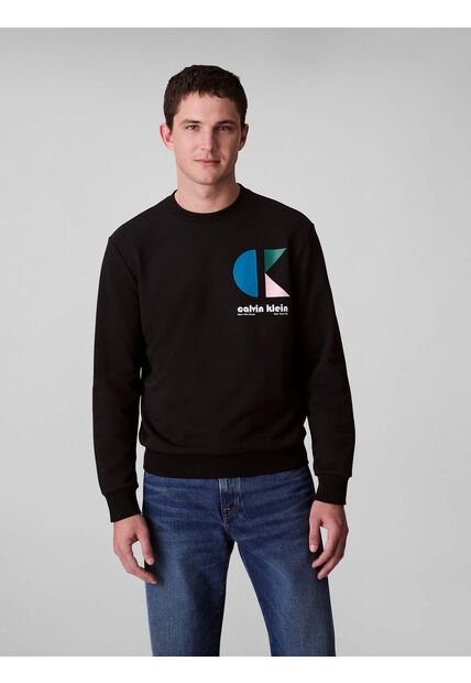 Saco Negro De Felpa Con Logotipo Calvin Klein