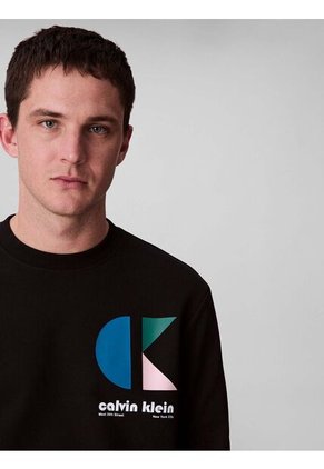 Saco Negro De Felpa Con Logotipo Calvin Klein