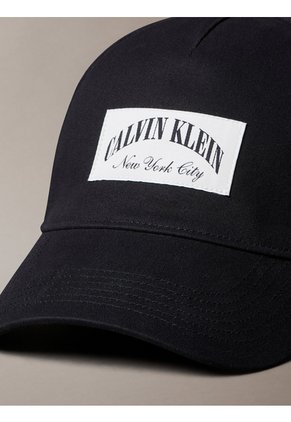 Gorra Negra De Algodón Con Diseño Gráfico Calvin Klein