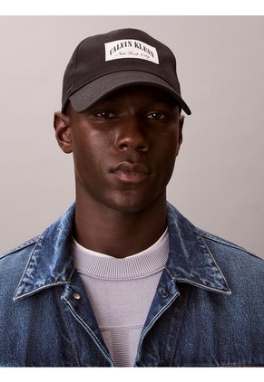 Gorra Negra De Algodón Con Diseño Gráfico Calvin Klein