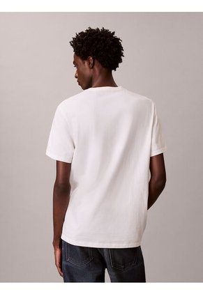 Camiseta Blanca Con Estampado De Logo Calvin Klein