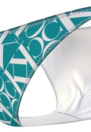 Partes Azul De Abajo De Bikini Con Lazadas - CK Monogram Calvin Klein
