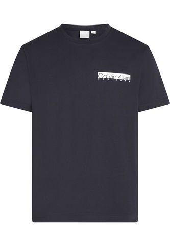 Camiseta Azul Con Logotipo En Caja Calvin Klein Calvin Klein