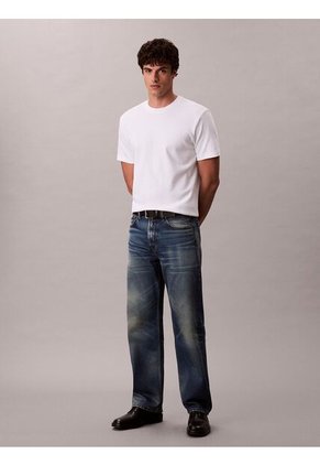 Camiseta Blanca De Algodón Interlock Calvin Klein