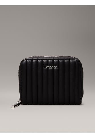 Billetera Negra Acolchada Con Cremallera En El Contorno Calvin Klein Calvin Klein