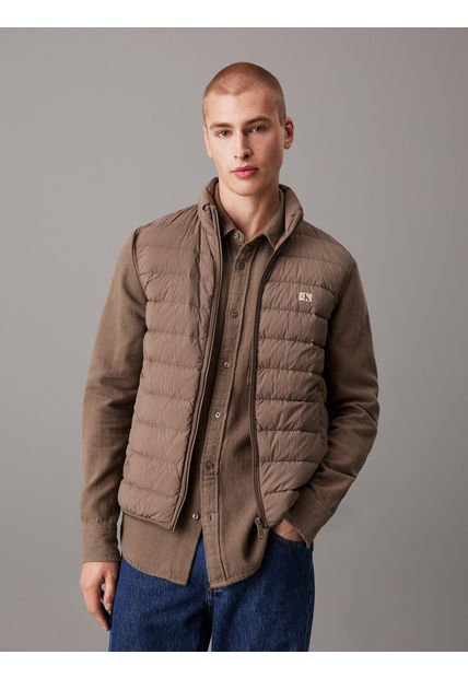 Chaleco Chocolate Acolchado Ultraligero Calvin Klein