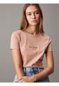 Camiseta Beige Slim Con Logotipo Tonal Calvin Klein de Calvin Klein