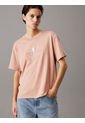 Camiseta Beige Holgada Con Monograma Calvin Klein de Calvin Klein