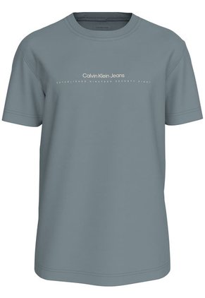 Camiseta Azul Con Logo Pequeño Calvin Klein